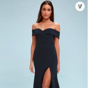 Lulus Song of Love Navy Blue Dress